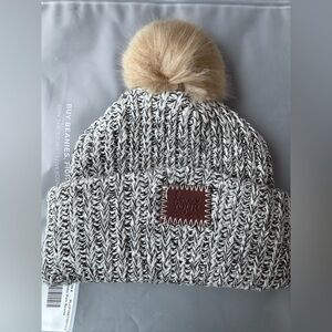 Love Your Melon Black Speckled Toddler Pom Beanie